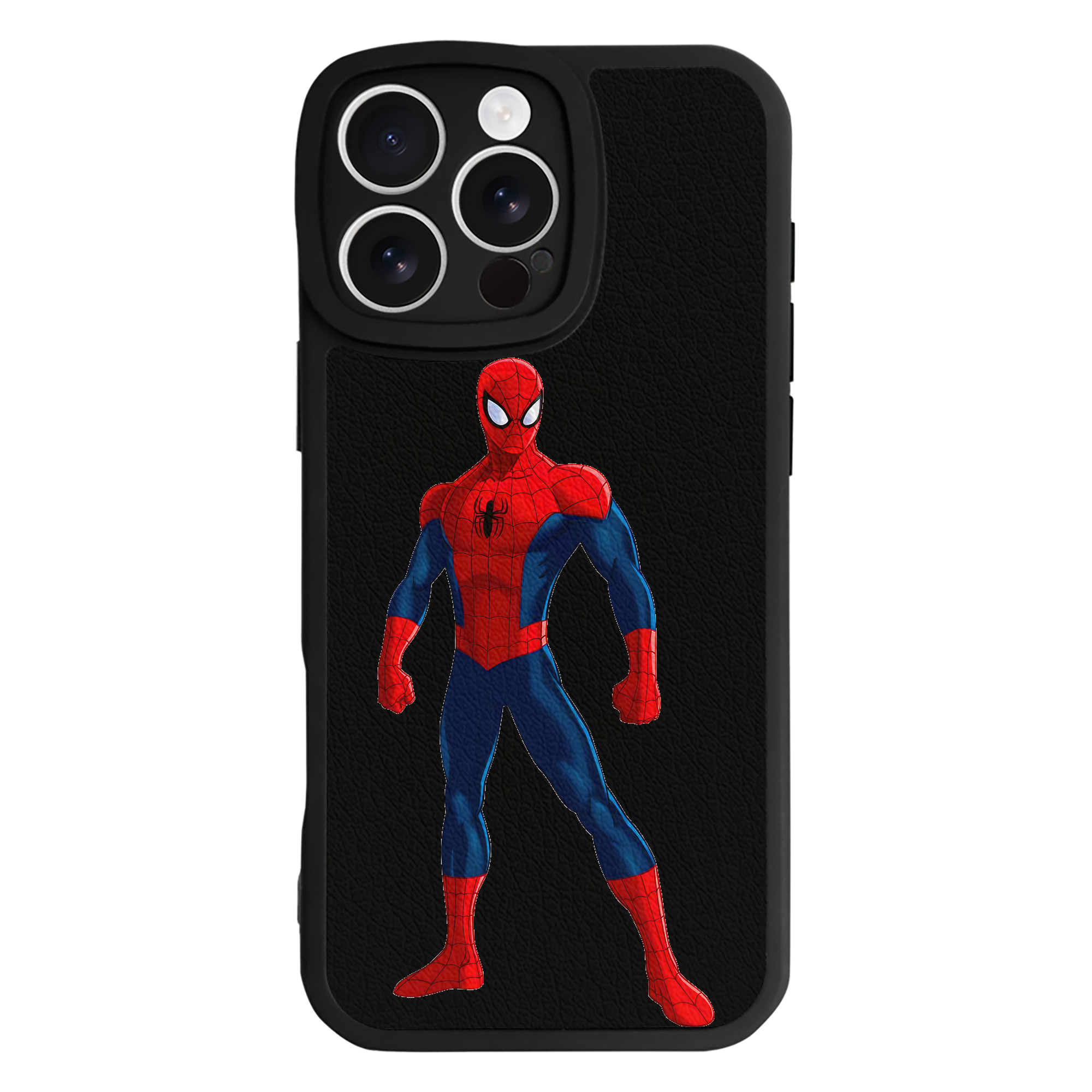 Spider Man スパイダーマン 【iPhone 16シリーズ対応】シリコンスマホケース（レザー調） 材質：シリコン